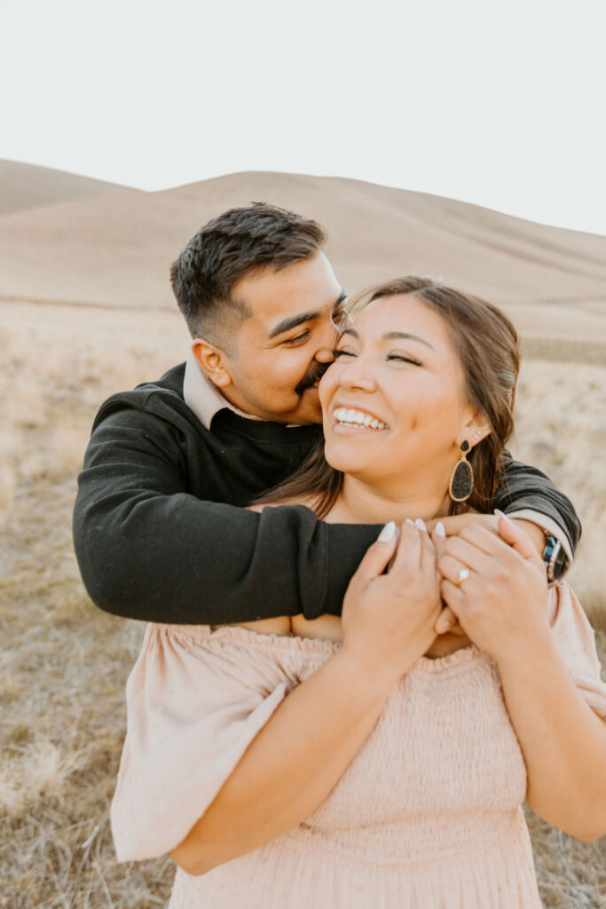 Romantic field engagement photos in WA