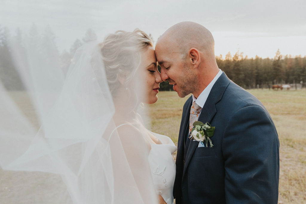 Bride and groom portraits captured by Spokane wedding photographer Kat Nielsen Photography