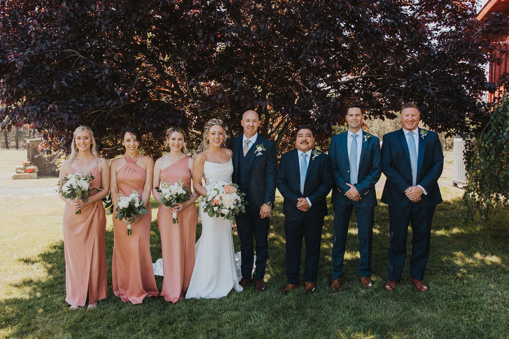 Bridal party photos captured by Spokane wedding photographer Kat Nielsen Photography