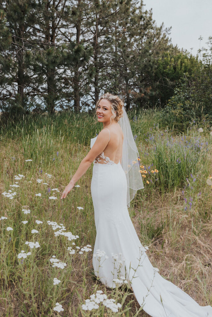 Bridal portraits captured by Spokane wedding photographer Kat Nielsen Photography