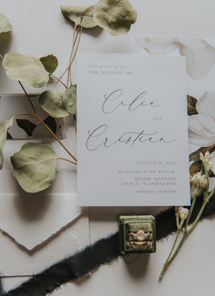 Wedding details and stationary 