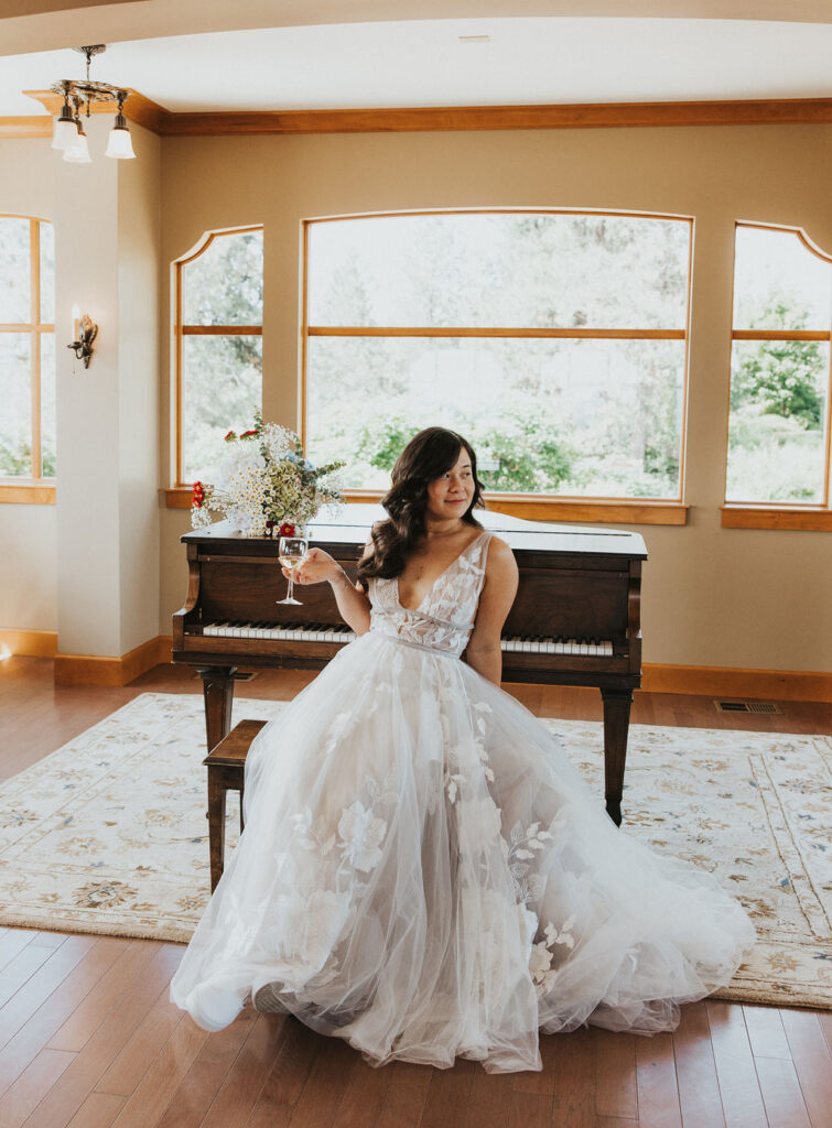 Bridal portrait at a Spokane winery