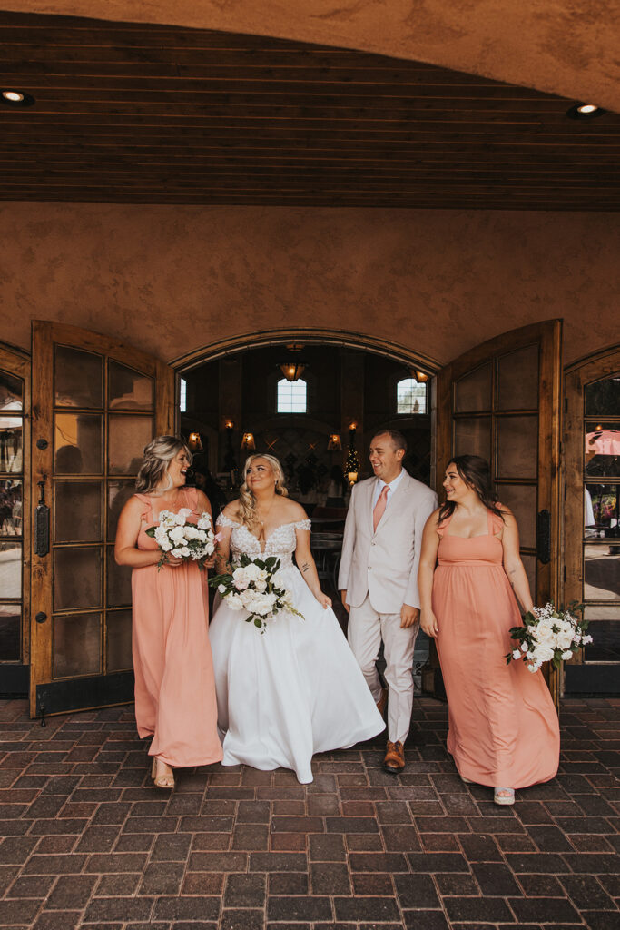 Bride and bridal party photo