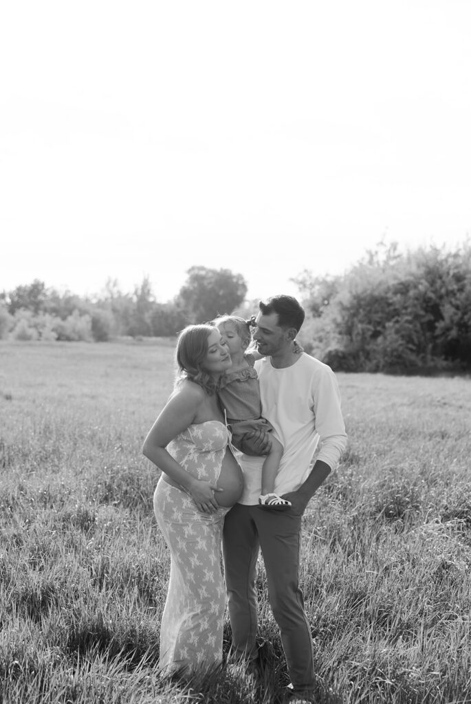 Family Maternity Session Near the Columbia River