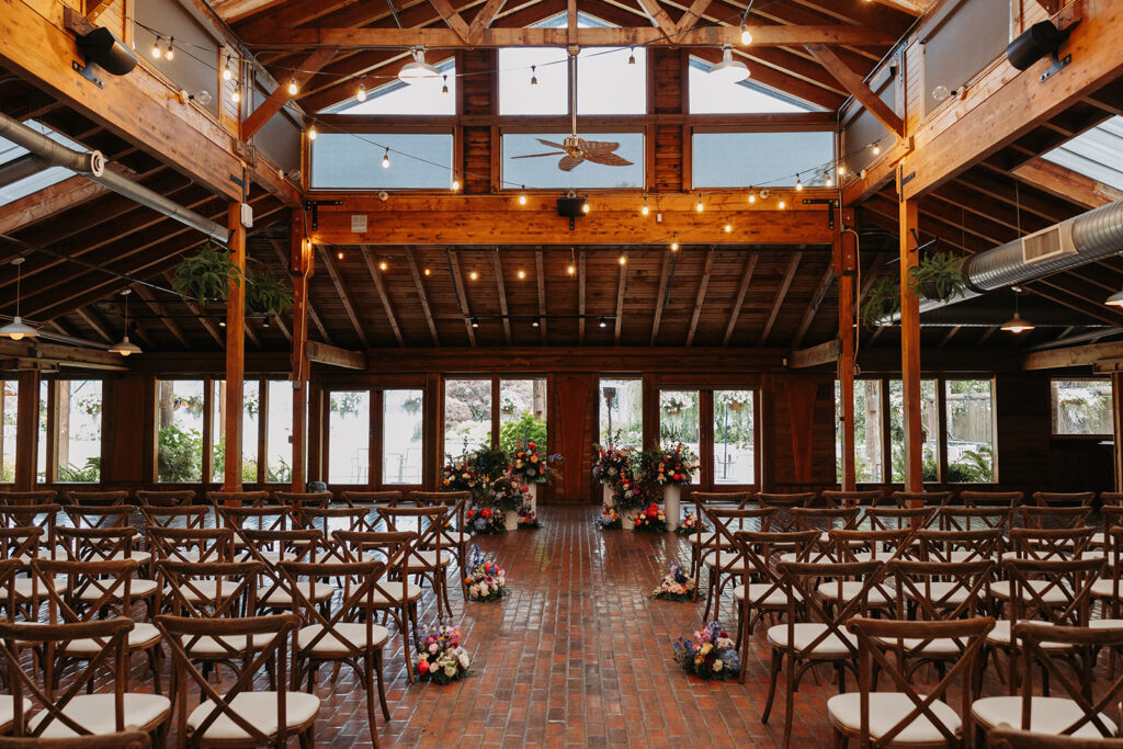 Kiana Lodge wedding ceremony setup