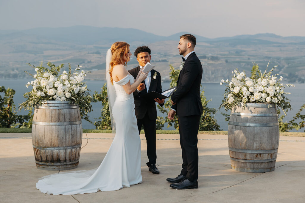 A Karma Vineyards Chelan wedding ceremony 