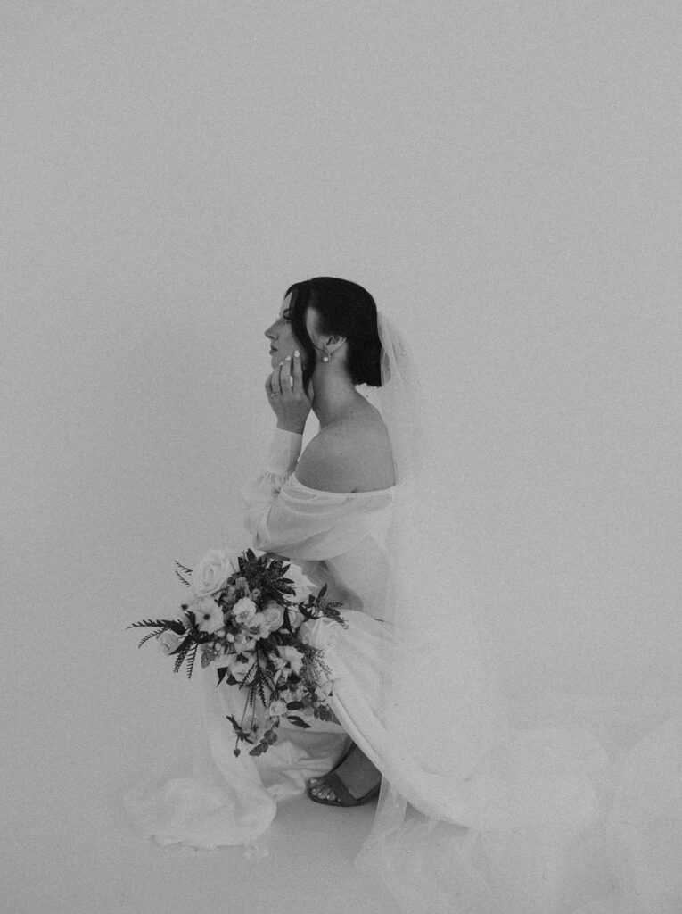 Editorial-style bridal portraits