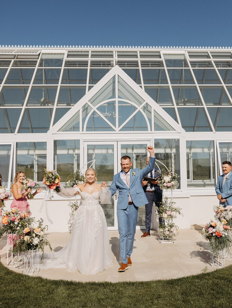 Wedding ceremony at The Greenhouse on Harvard