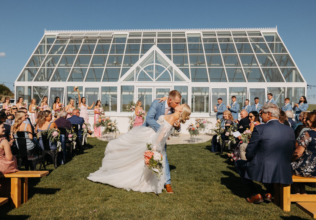 Wedding ceremony at The Greenhouse on Harvard