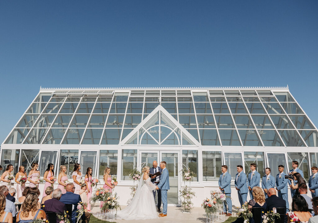 Wedding ceremony at The Greenhouse on Harvard