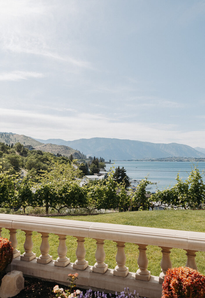 View of Lake Chelan from Siren Song Winery