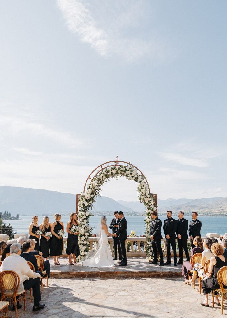 A Siren Song Winery wedding ceremony