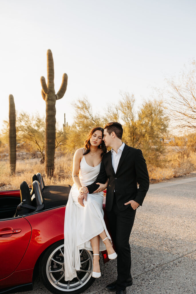 Wedding portraits in the desert of Scottsdale, Arizona