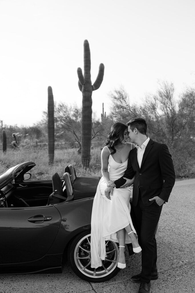 Wedding portraits in the desert of Scottsdale, Arizona