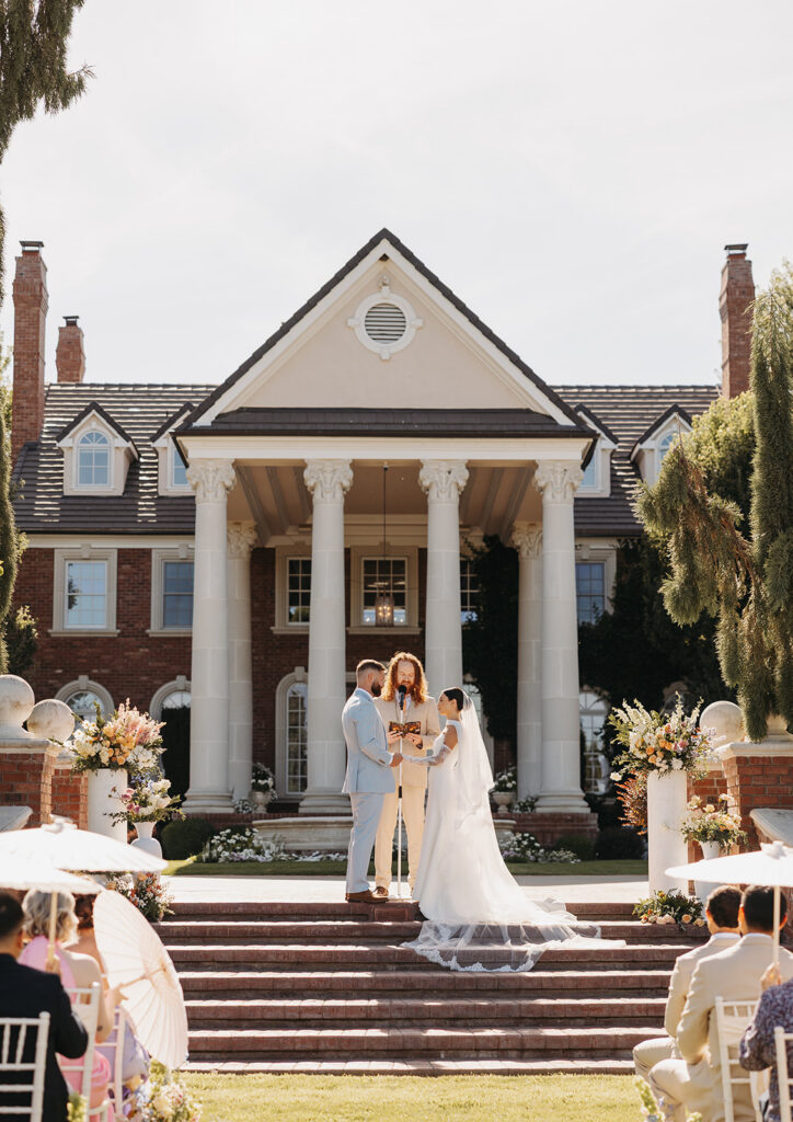 Ceremony space on the grand staircase at Oakshire Estate and Airfield in Yakima