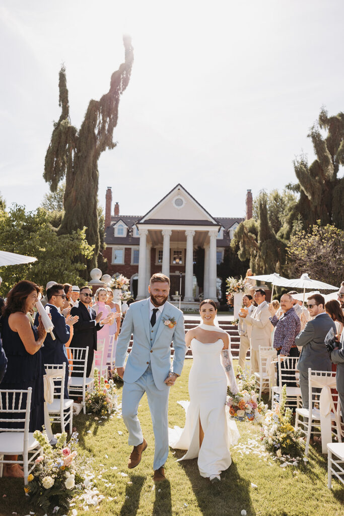 Ceremony space on the grand staircase at Oakshire Estate and Airfield in Yakima