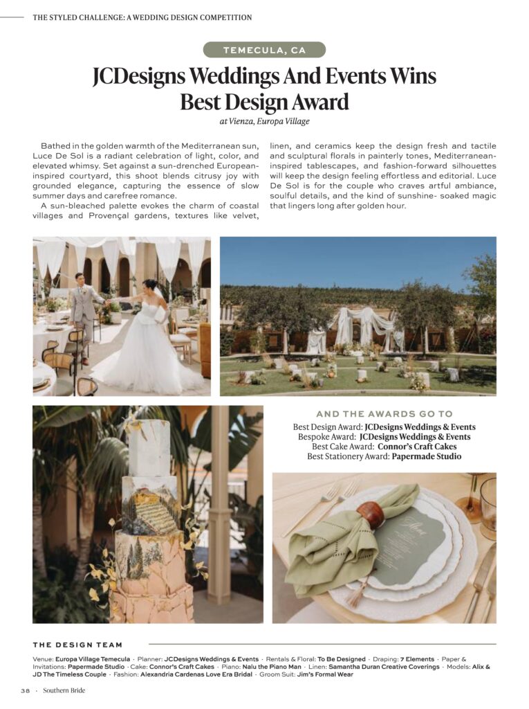 Southern Bride Magazine feature winter 2026