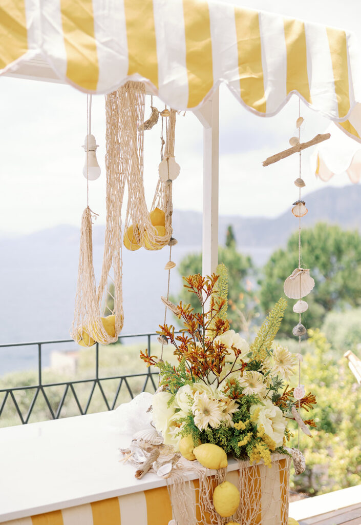 Getting married in Italy as an American on the Amalfi Coast with lemon decor