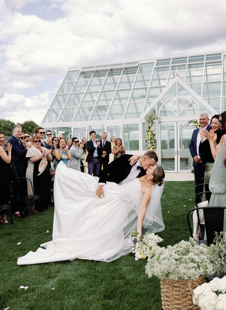Greenhouse on Harvard spring wedding ceremony