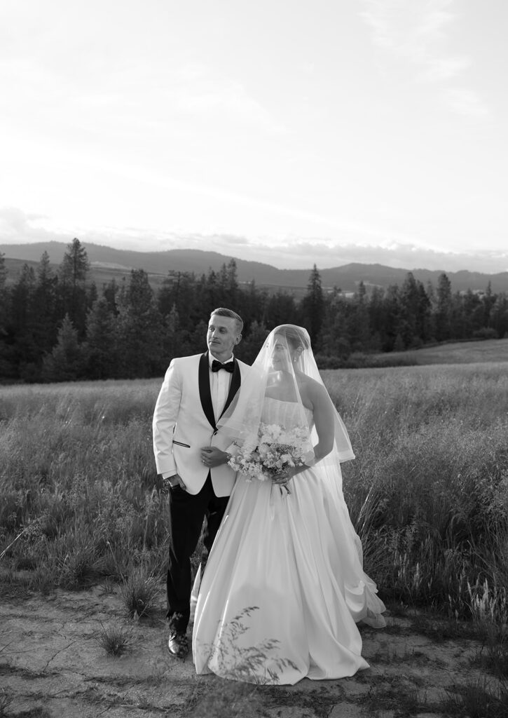 Editorial bride and groom in spokane, wa