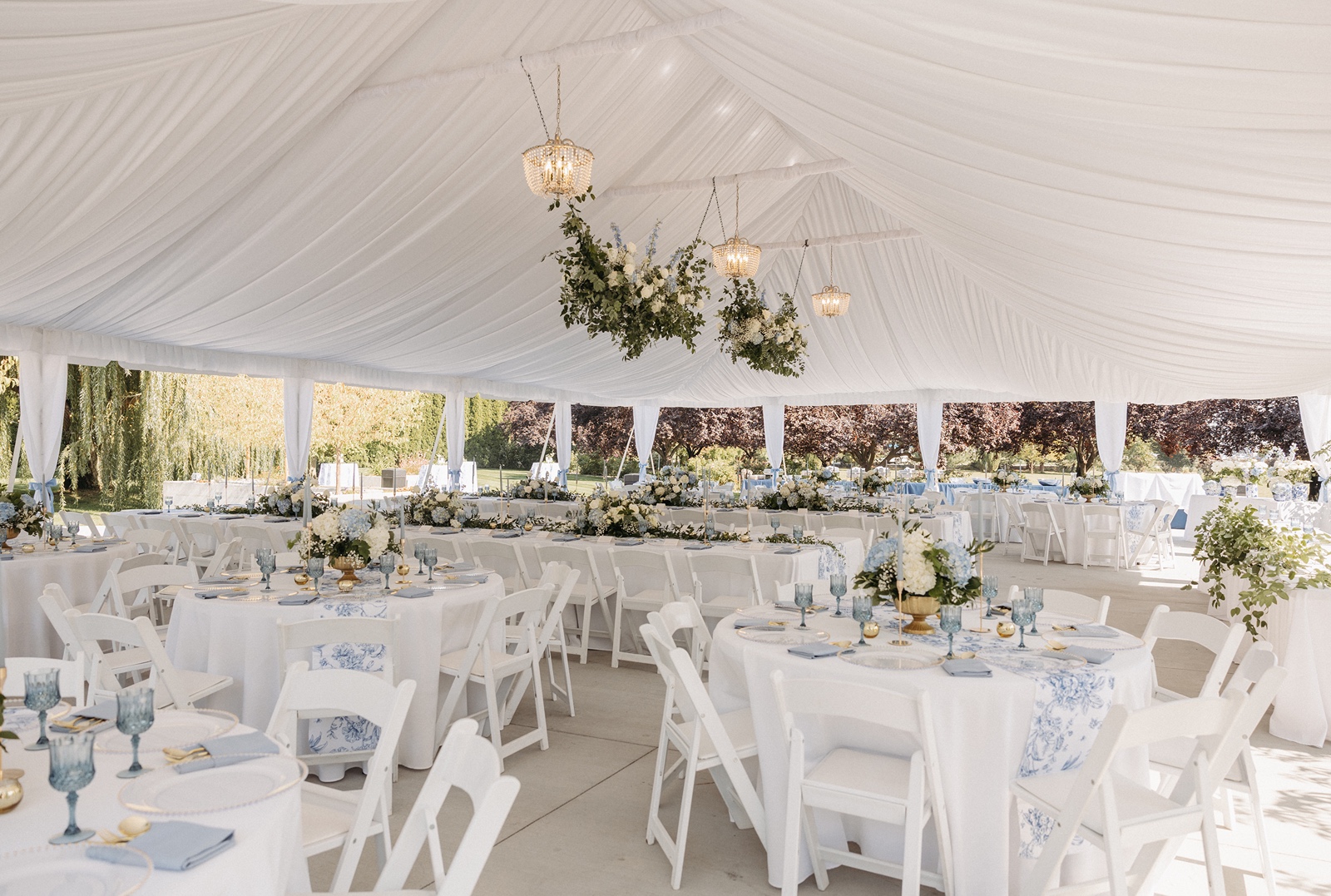 Tented reception at Promise Garden