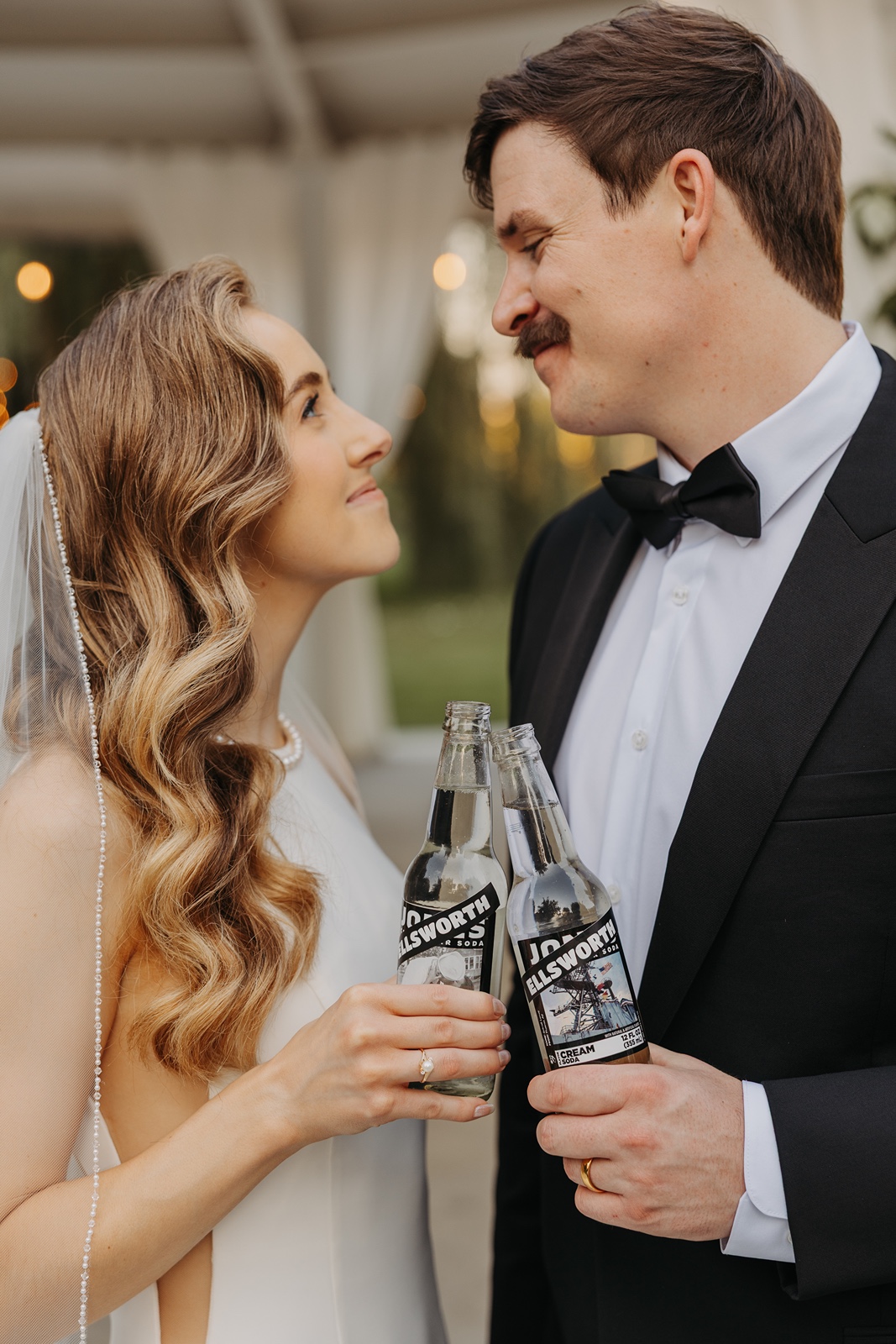 Couple at their Promise Garden wedding