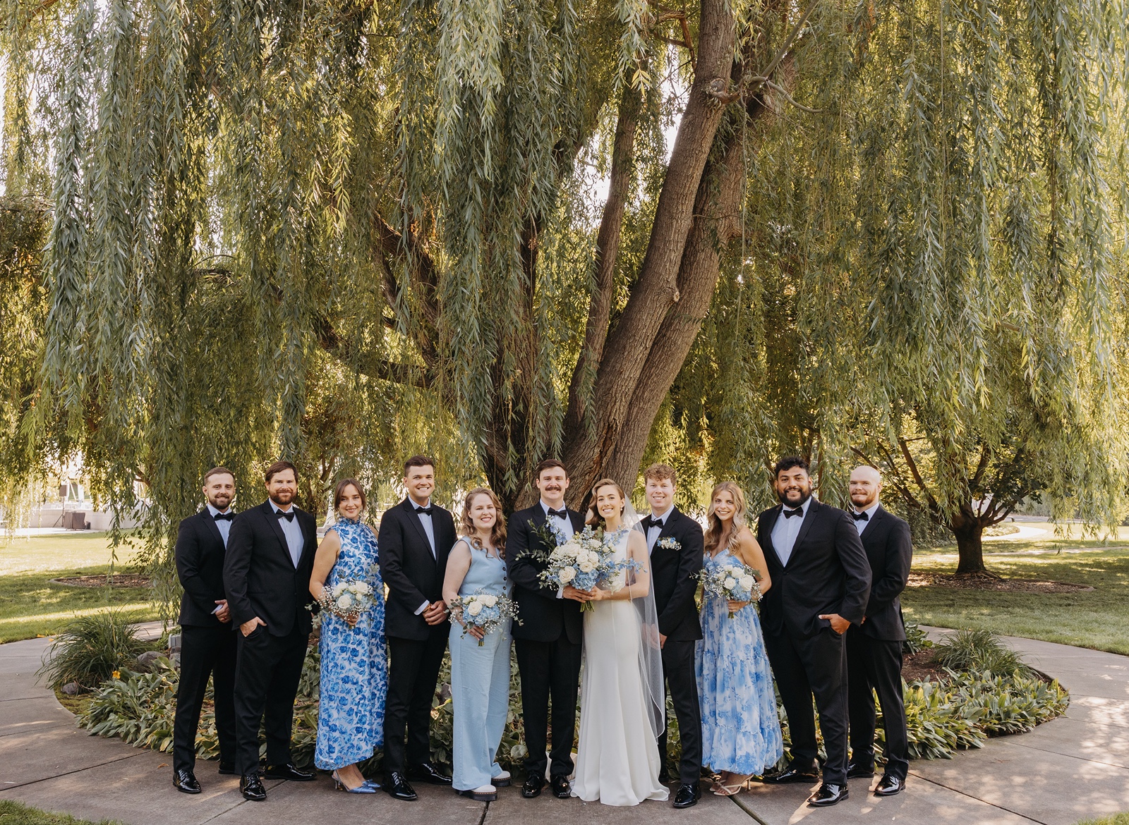 Wedding party at the Promise Garden wedding